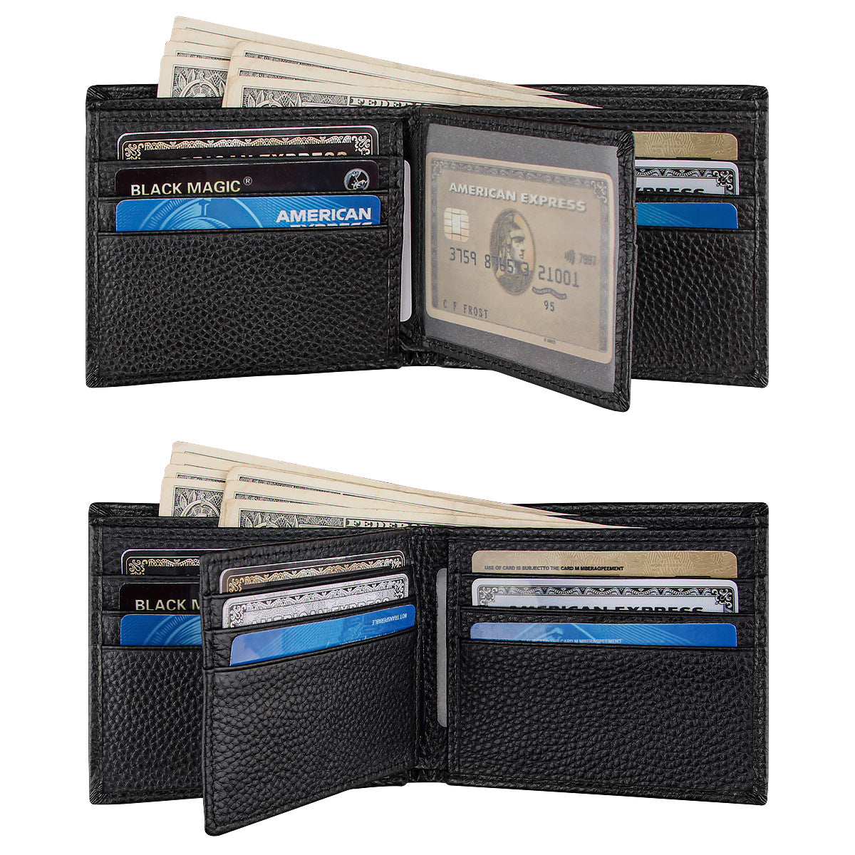 Genuine Leather Wallet for Men, Multi-Card Slot Top-Grain Cowhide, Stylish Short Genuine Leather Coin Purse Wallet