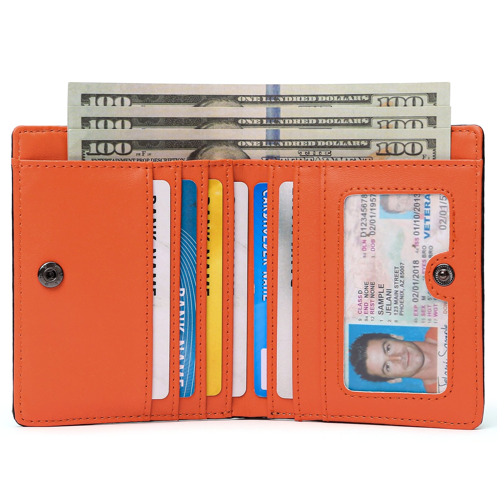 High-quality carbon fiber men's wallet, anti-theft wallet, PU leather coin purse