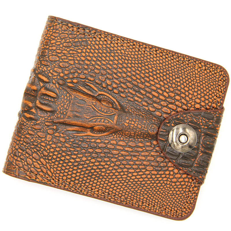 Men's Short Wallet, Stylish and Trendy Short Wallet with Card Slots and Clasp, Card Holder