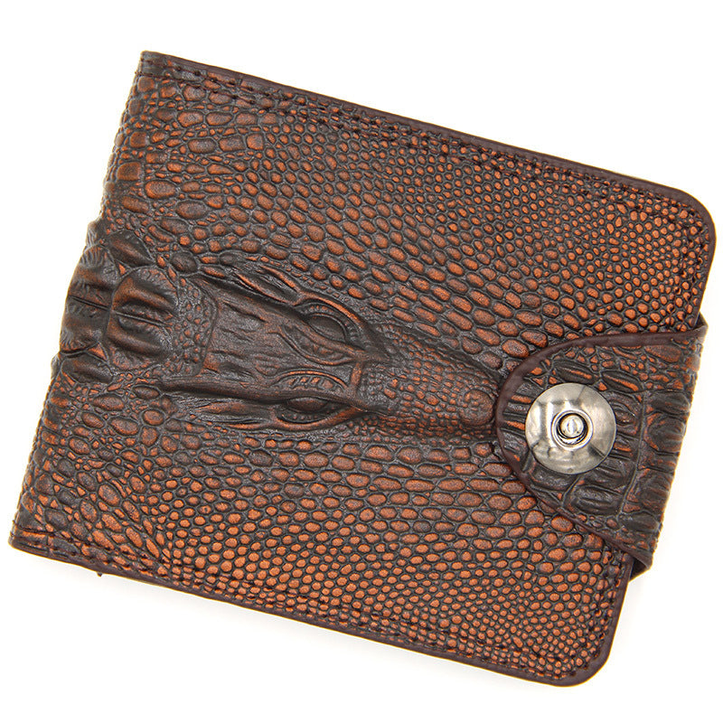 Men's Short Wallet, Stylish and Trendy Short Wallet with Card Slots and Clasp, Card Holder