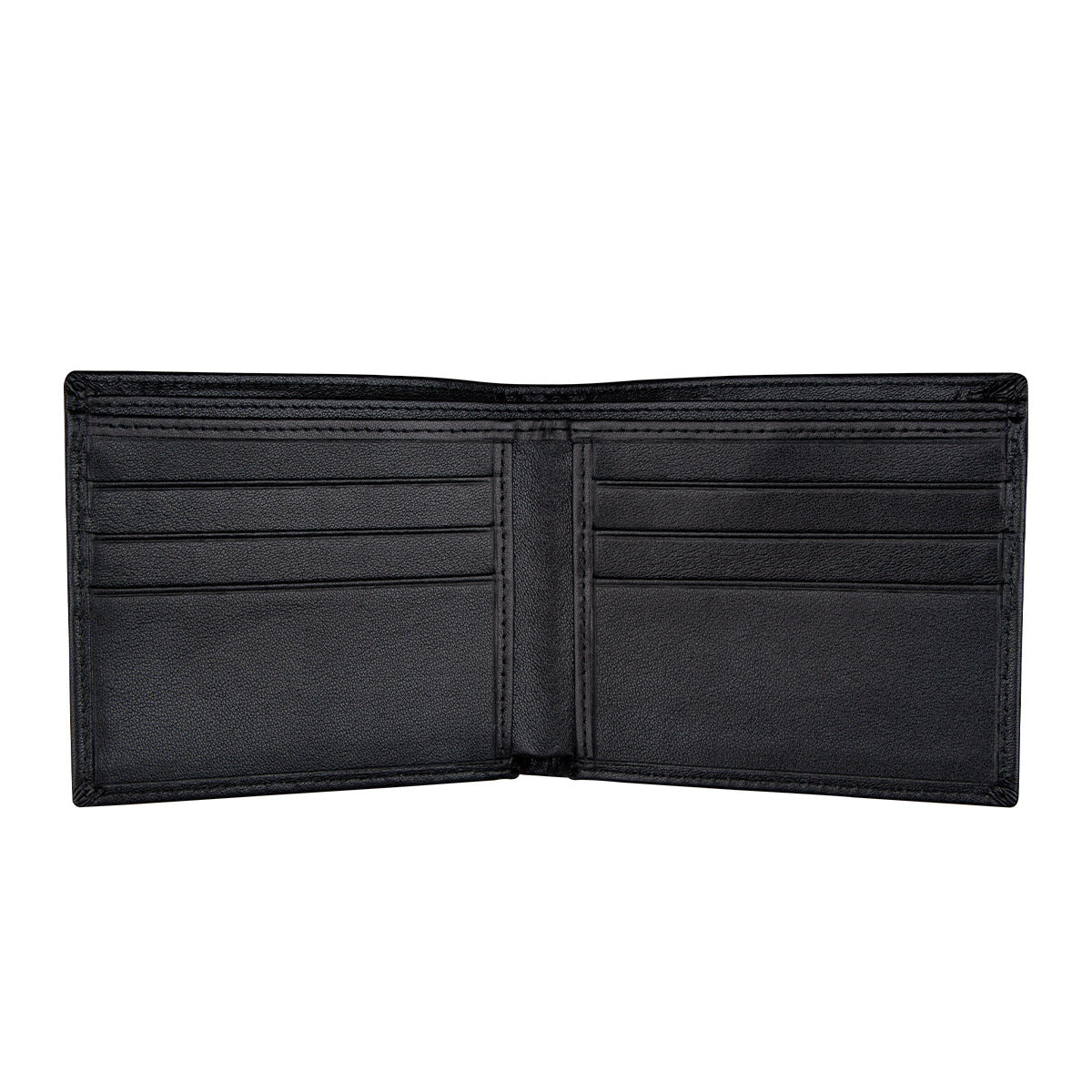 Men's wallet made of top-grain cowhide and Nappa leather, multi-card slot credit card holder, short wallet with zippered coin pocket.