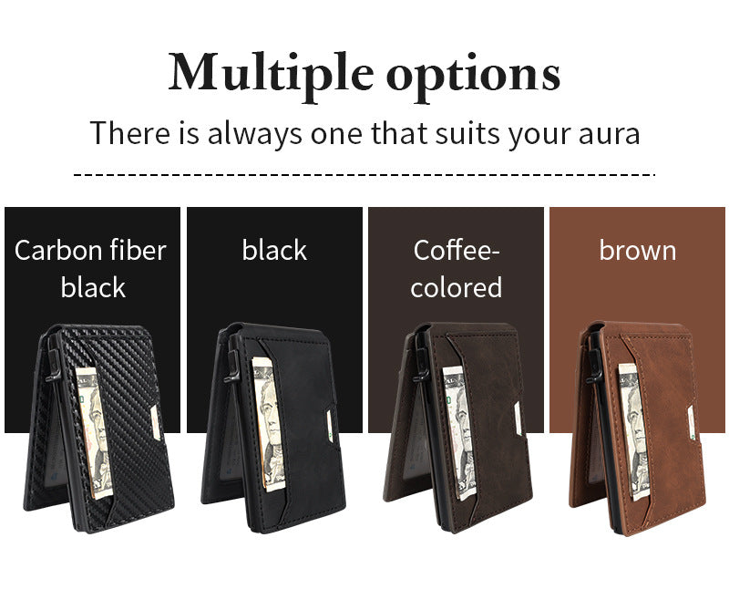 RFID card wallet, multi-functional multi-card slot wallet for men