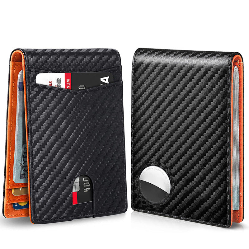 RFID ultra-thin wallet, multi-functional multi-card slot AirTag wallet, men's wallet