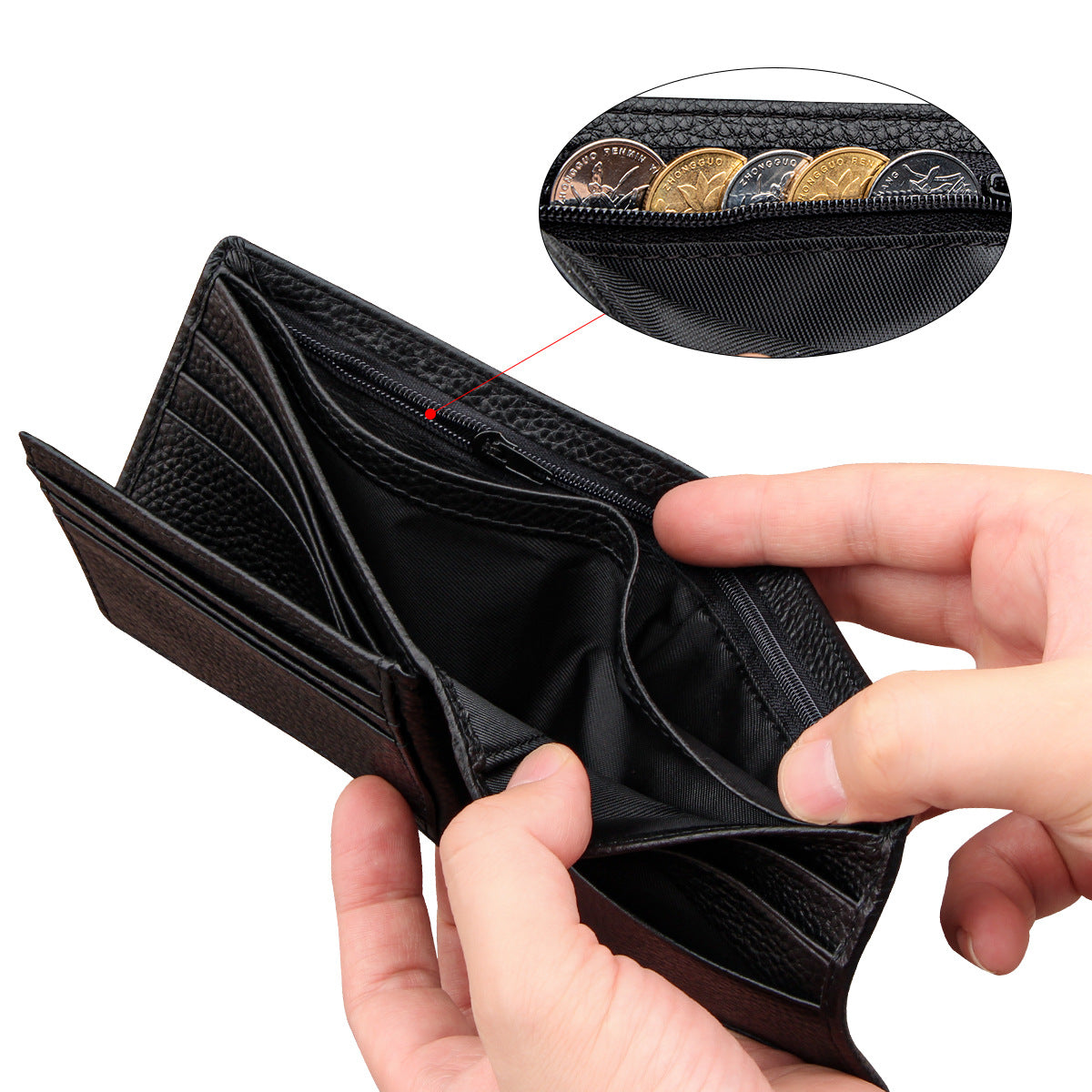 Genuine Leather Wallet for Men, Multi-Card Slot Top-Grain Cowhide, Stylish Short Genuine Leather Coin Purse Wallet
