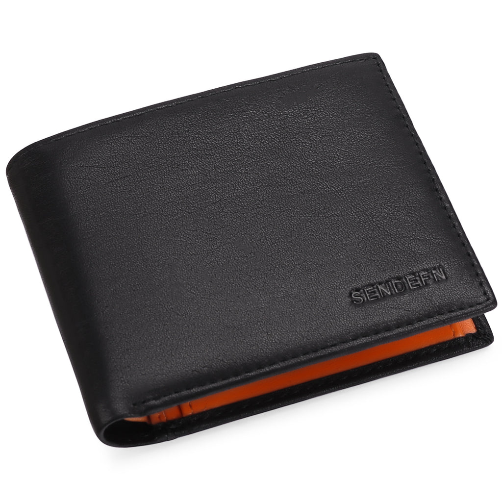 Multifunctional Men's Wallet, Top-Grain Cowhide, Two-Tone Color Wallet, RFID Anti-Theft