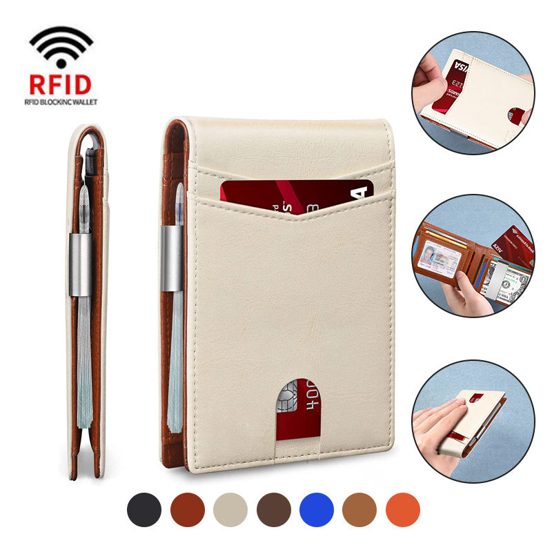 Minimalist, multifunctional, high-capacity, RFID-resistant, demagnetizing, ultra-thin, portable US dollar wallet/card holder/microfiber men's wallet/card holder
