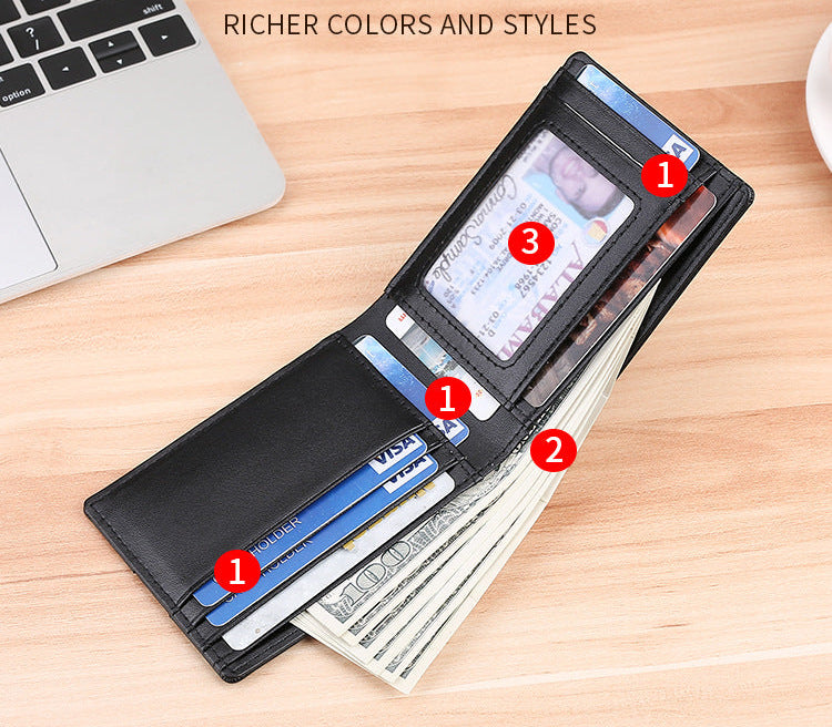 Slim Dollar Wallet-15+Genuine Leather
