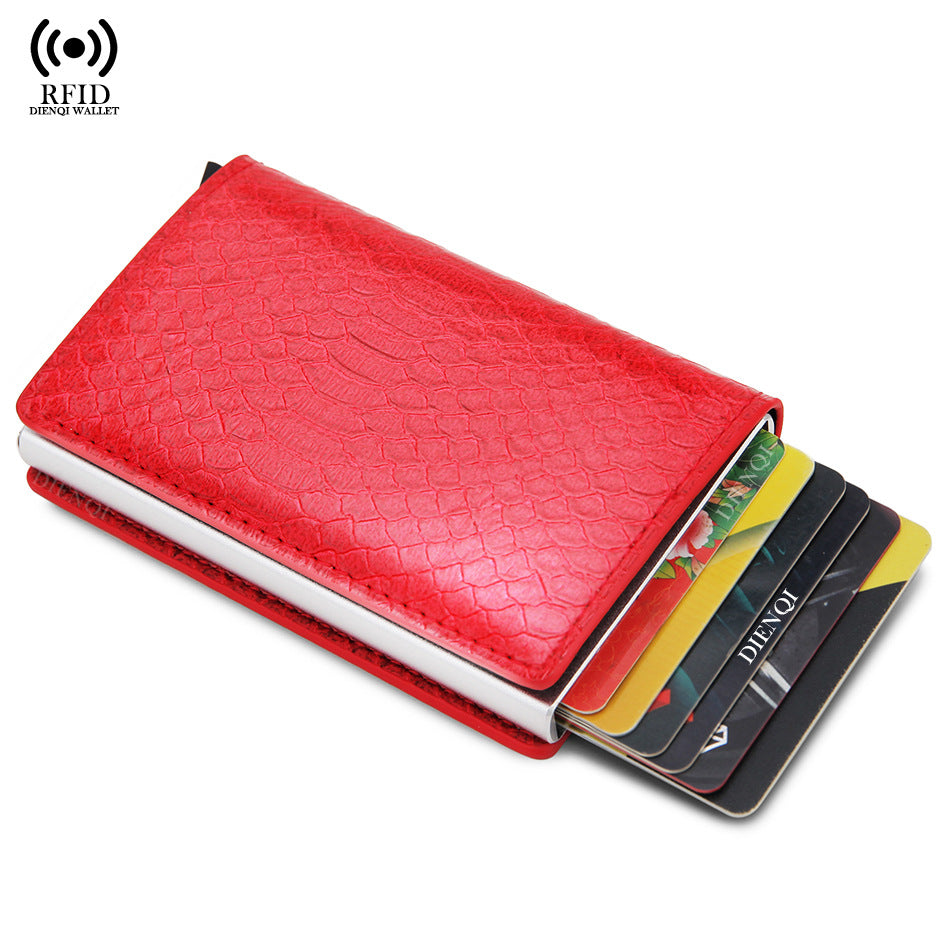 Men's wallet, snakeskin RFID multi-functional men's wallet, card holder all in one.