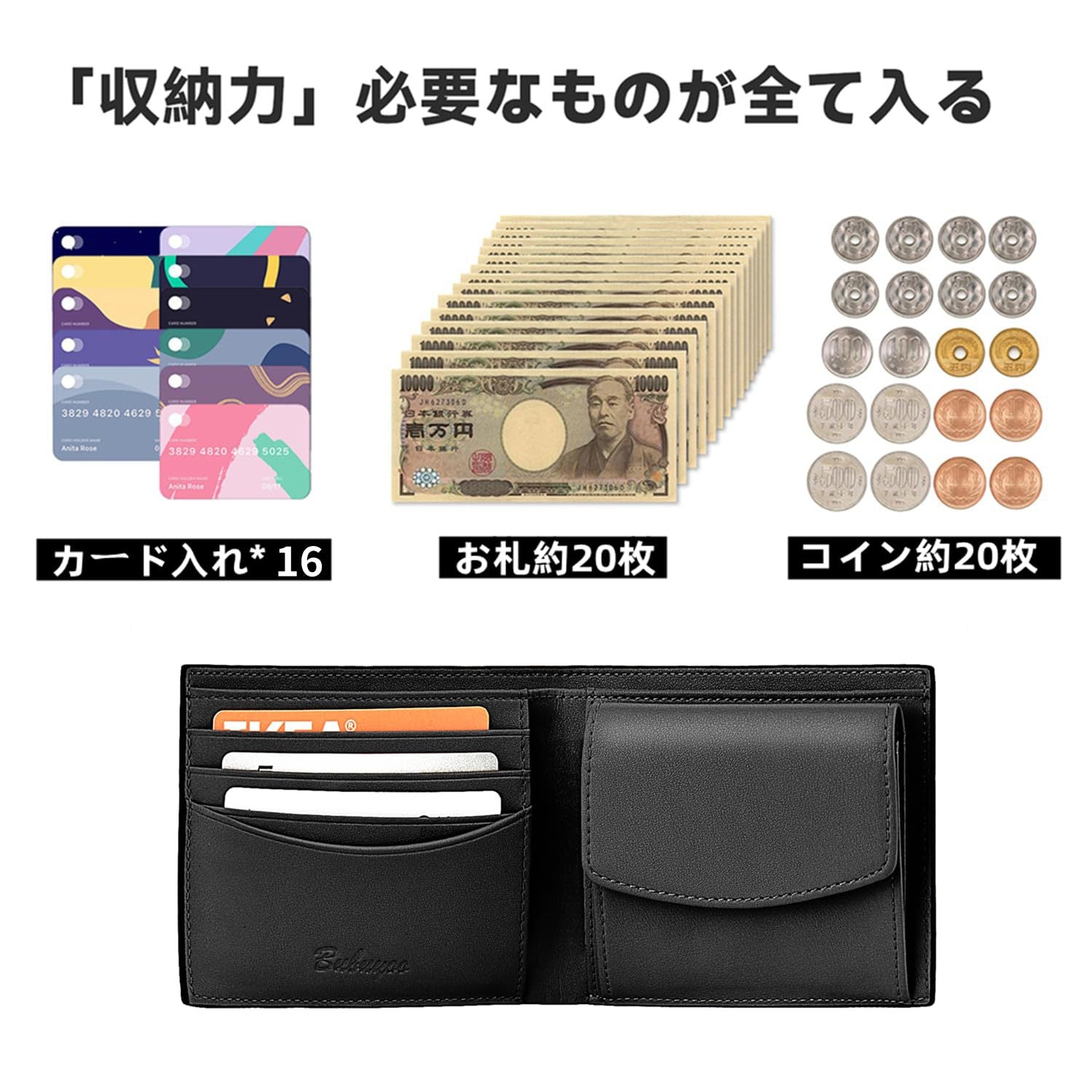 日本モデル 本革ウォレット 08