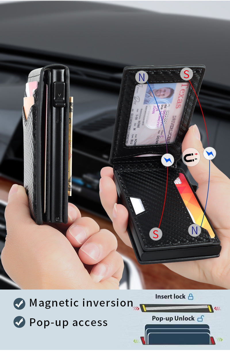 RFID card wallet, multi-functional multi-card slot wallet for men