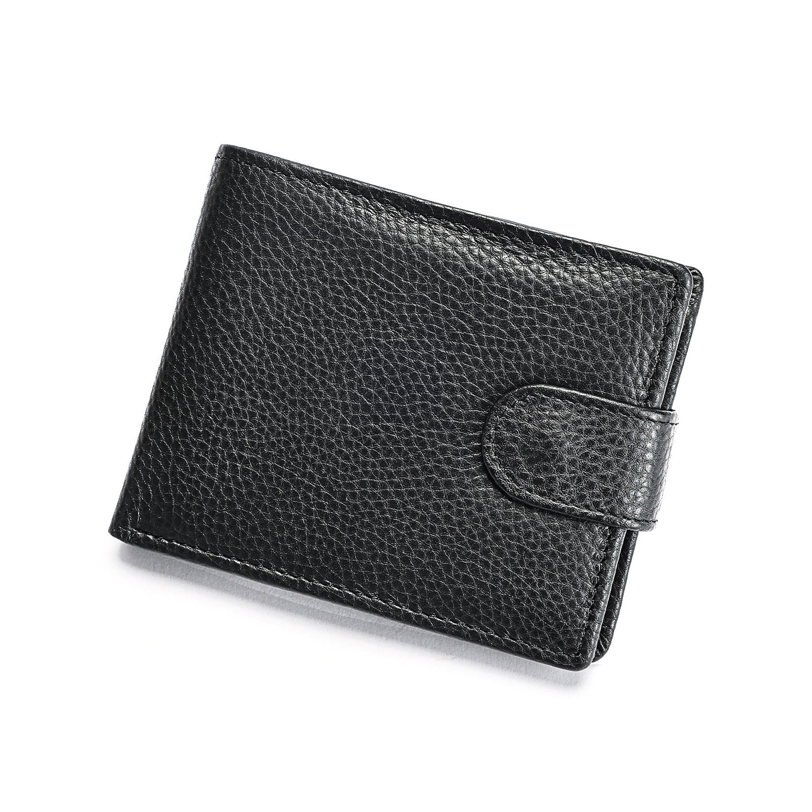 Men's wallet with multiple card slots, casual coin purse, retro genuine leather wallet, large capacity.