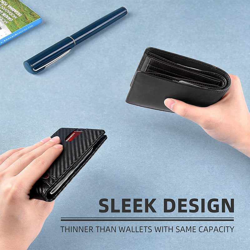 RFID ultra-thin wallet, multi-functional multi-card slot AirTag wallet, men's wallet