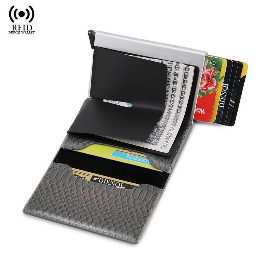 Men's wallet, snakeskin RFID multi-functional men's wallet, card holder all in one.
