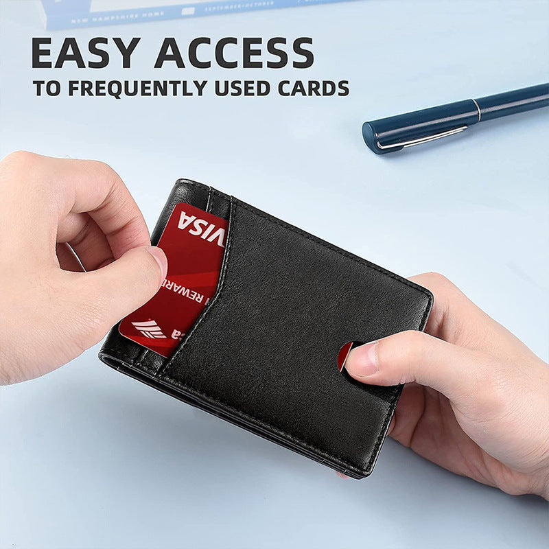 RFID ultra-thin wallet, multi-functional multi-card slot AirTag wallet, men's wallet