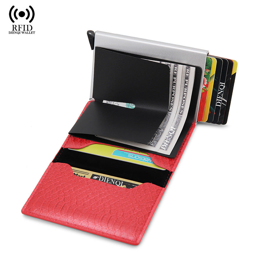 Men's wallet, snakeskin RFID multi-functional men's wallet, card holder all in one.