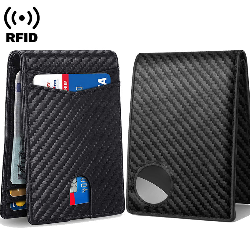 RFID ultra-thin wallet, multi-functional multi-card slot AirTag wallet, men's wallet