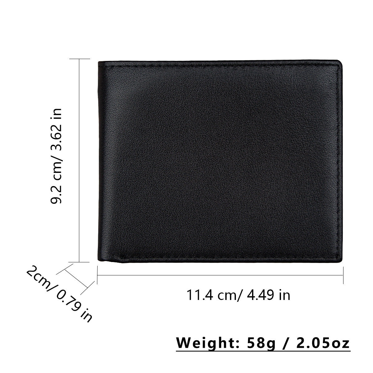 Men's wallet made of top-grain cowhide and Nappa leather, multi-card slot credit card holder, short wallet with zippered coin pocket.