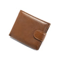 Men's wallet with multiple card slots, casual coin purse, retro genuine leather wallet, large capacity.