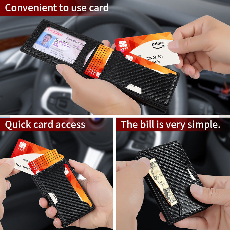 RFID card wallet, multi-functional multi-card slot wallet for men