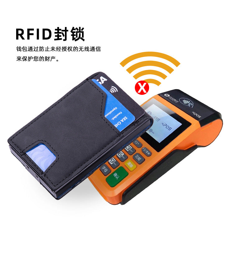 RFID Multifunctional Wallet, Metal Card Holder, Credit Card Cover, Card Case