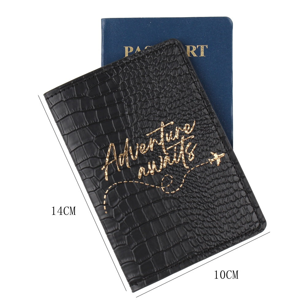Passport Wallet-09 PU-Custom Gold Foil Logo