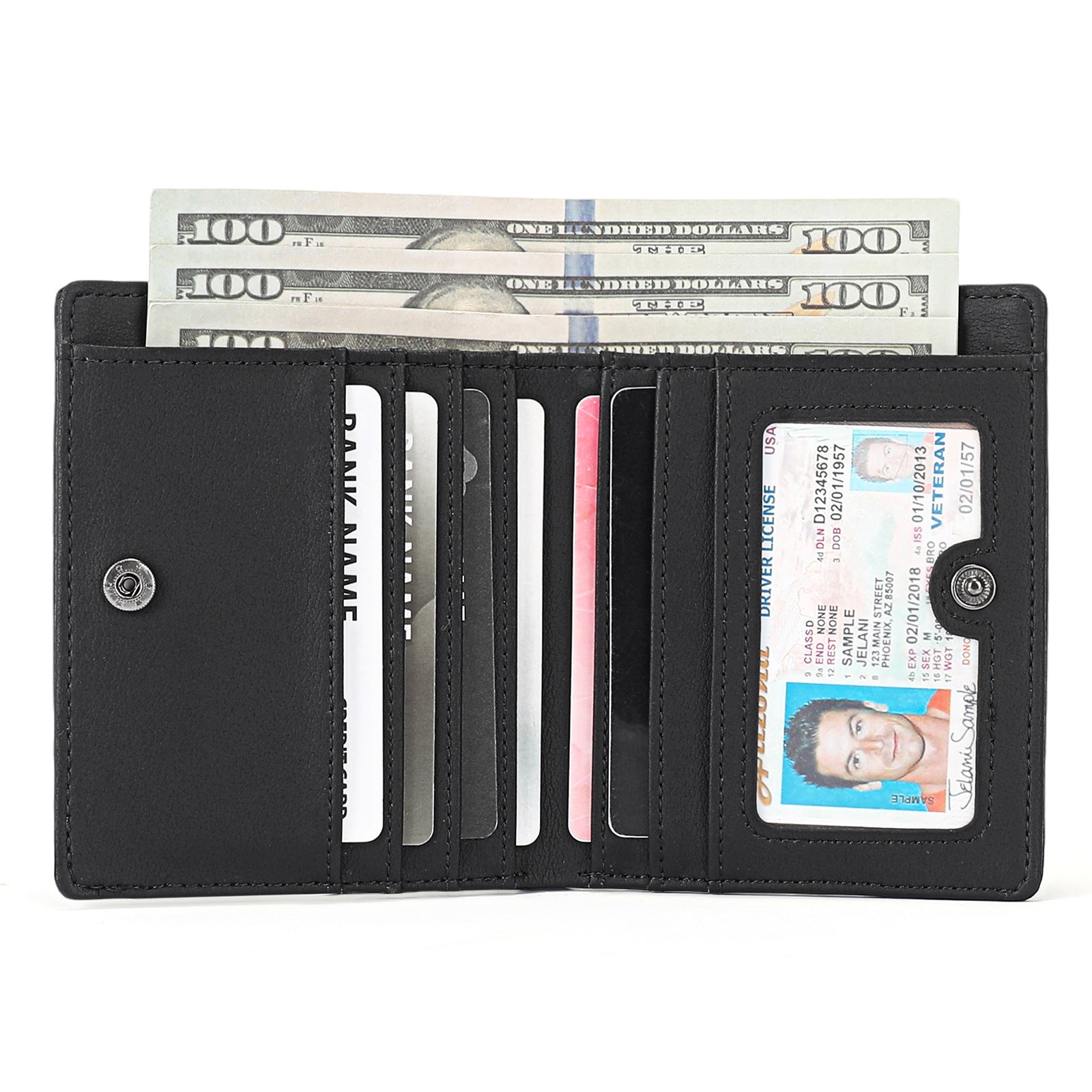 High-quality carbon fiber men's wallet, anti-theft wallet, PU leather coin purse