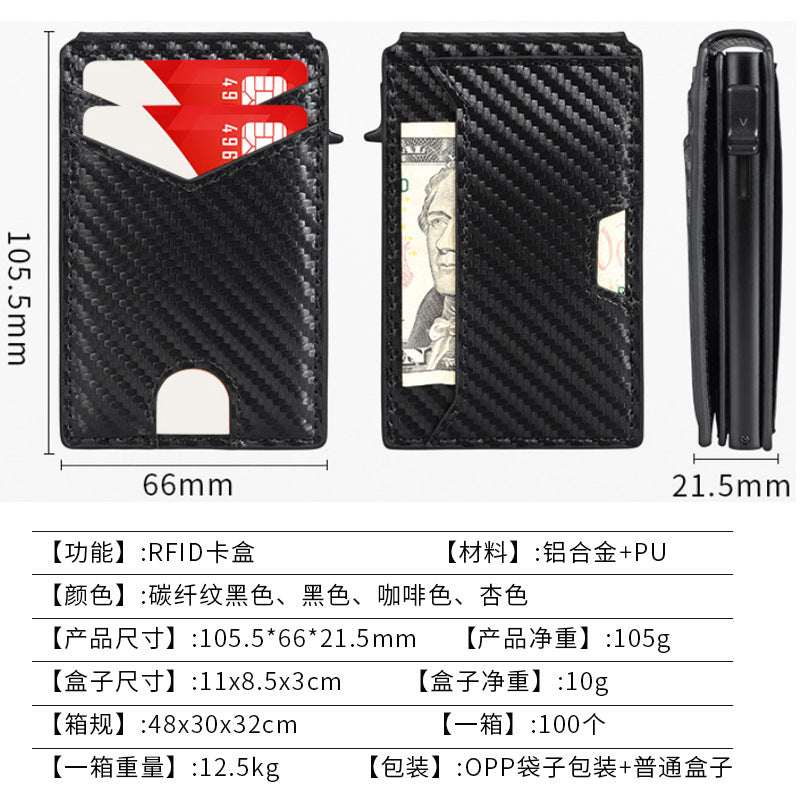 RFID card wallet, multi-functional multi-card slot wallet for men