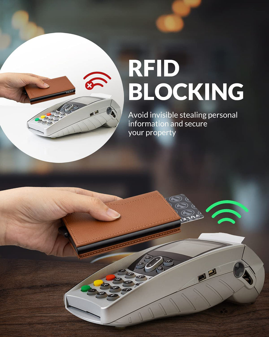 Men's Metal Card Holder, RFID Anti-theft Card Holder, European and American Style Aluminum Alloy