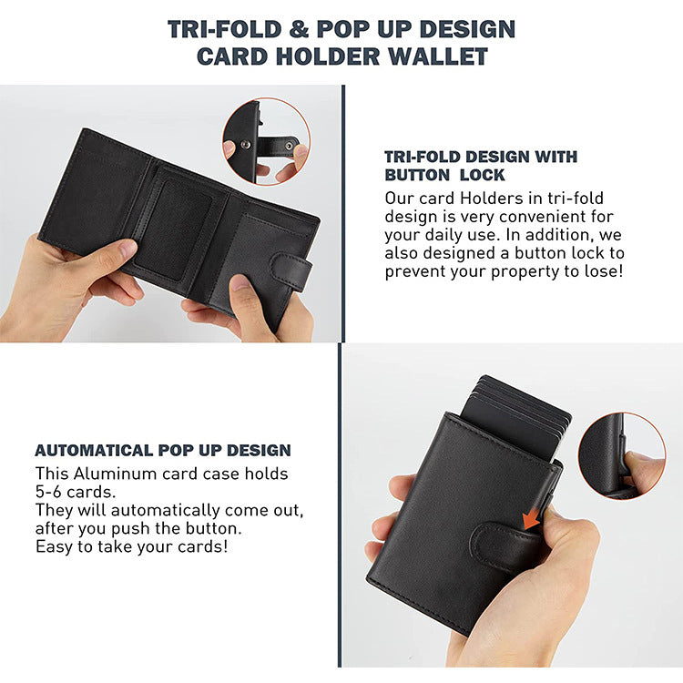 RFID Smart Card Wallet-21+ Genuine Leather