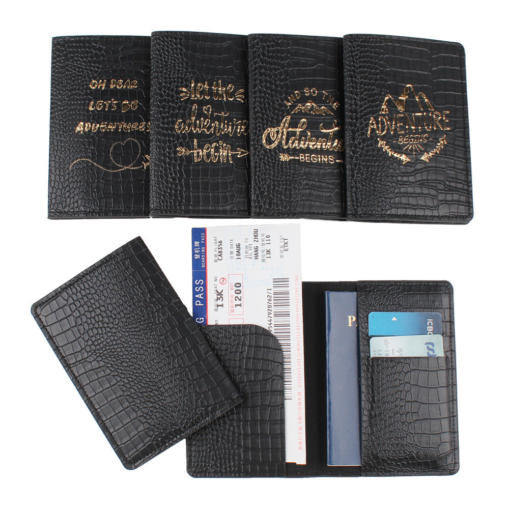 Passport Wallet-09 PU-Custom Gold Foil Logo
