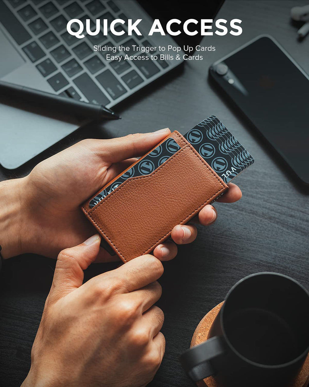 Men's Metal Card Holder, RFID Anti-theft Card Holder, European and American Style Aluminum Alloy