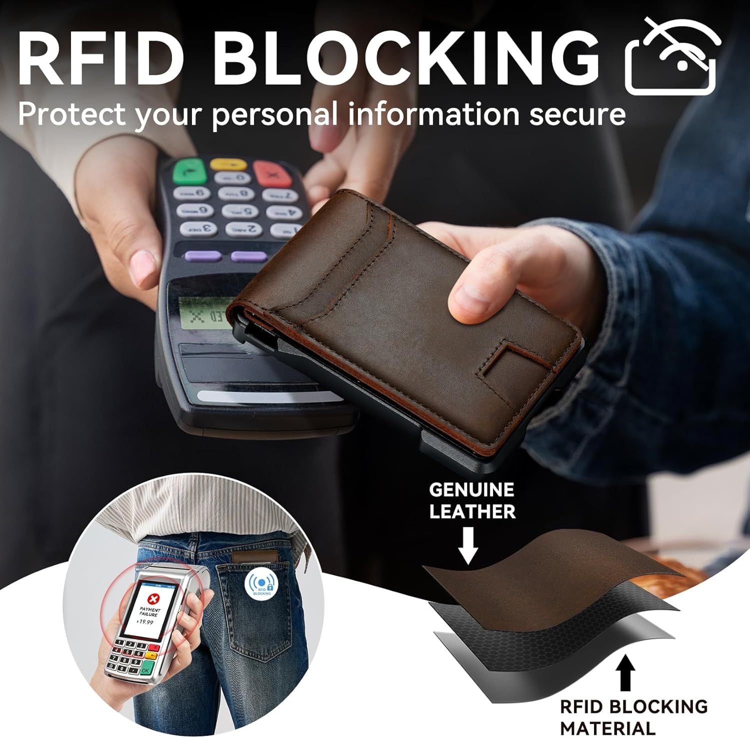 Metal card holder with RFID anti-theft function, suitable for European and American markets, made of aluminum alloy.
