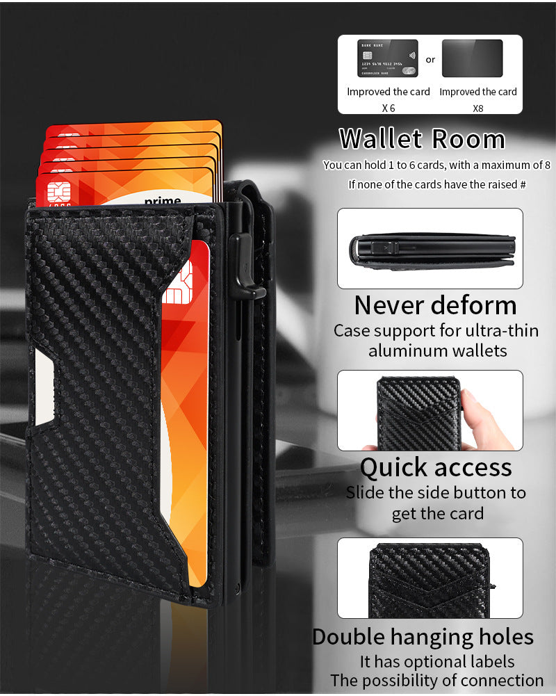 RFID card wallet, multi-functional multi-card slot wallet for men