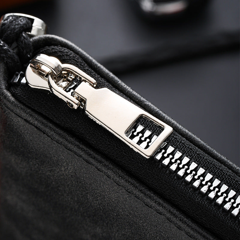 Men's Long PU Wallet, Simple and Stylish for Young Men, Multiple Card Slots