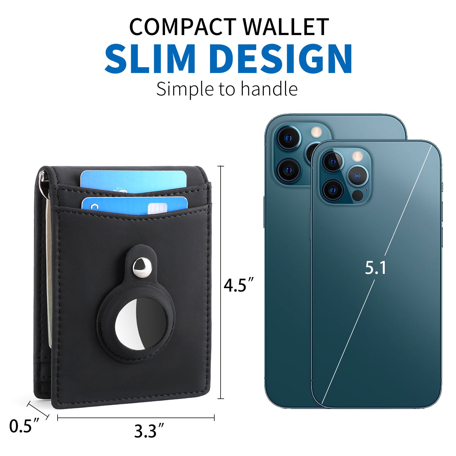 Slim Dollar Wallet-12+Genuine Leather