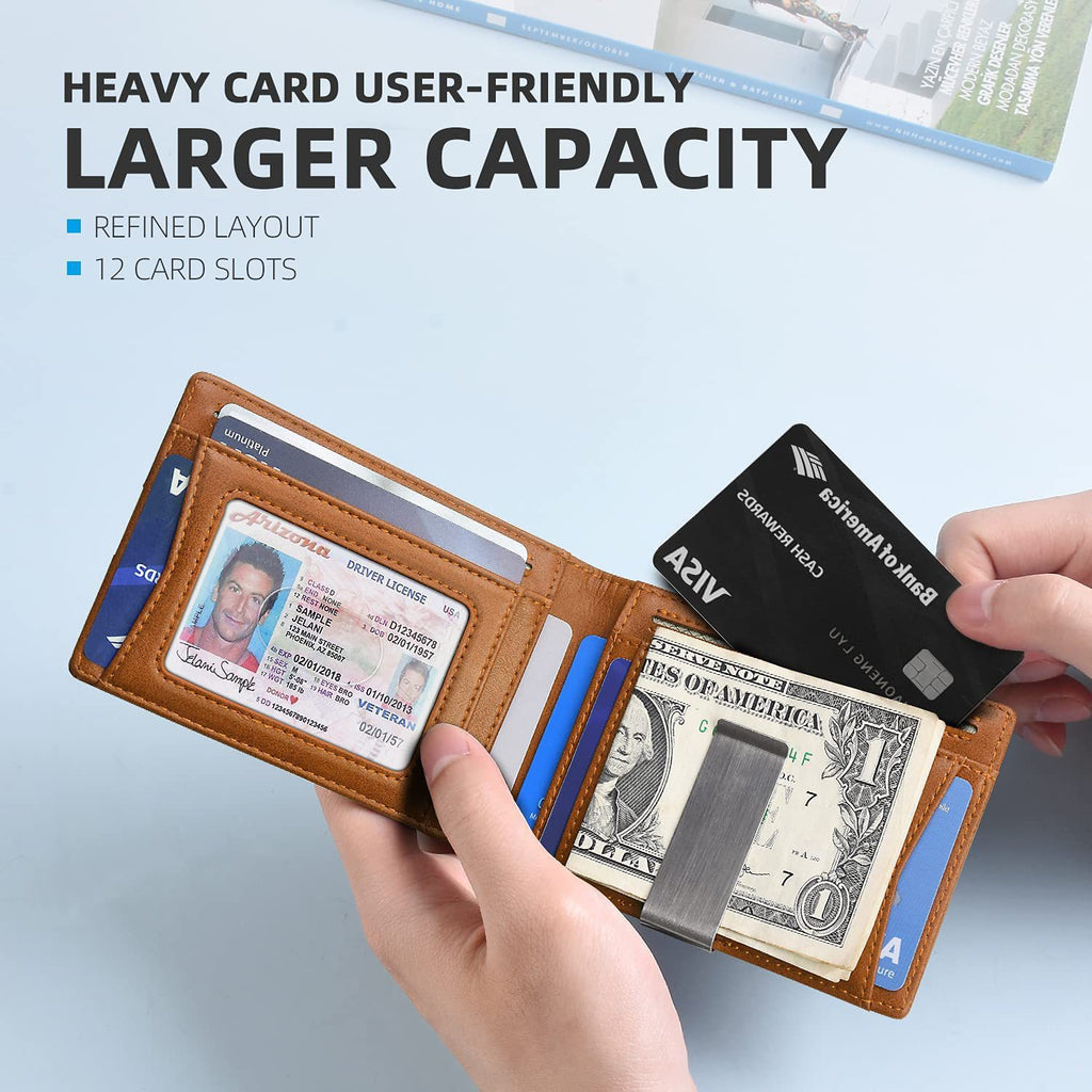 Minimalist, multifunctional, high-capacity, RFID-resistant, demagnetizing, ultra-thin, portable US dollar wallet/card holder/microfiber men's wallet/card holder