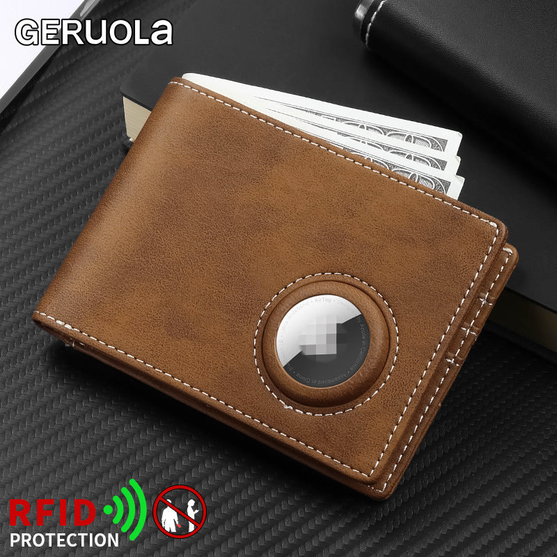 Men's Carbon Fiber Ultra-Thin AirTag Wallet with Apple Locator, Available in Multiple Colors