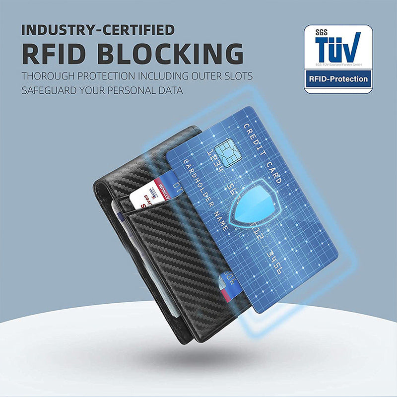 RFID ultra-thin wallet, multi-functional multi-card slot AirTag wallet, men's wallet