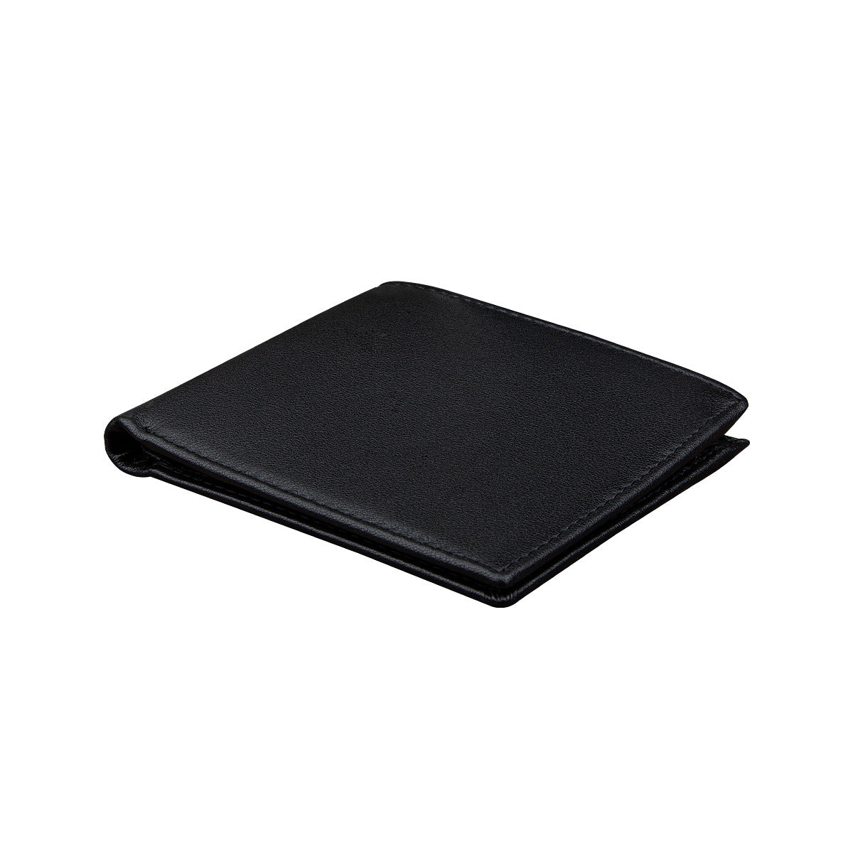Men's wallet made of top-grain cowhide and Nappa leather, multi-card slot credit card holder, short wallet with zippered coin pocket.
