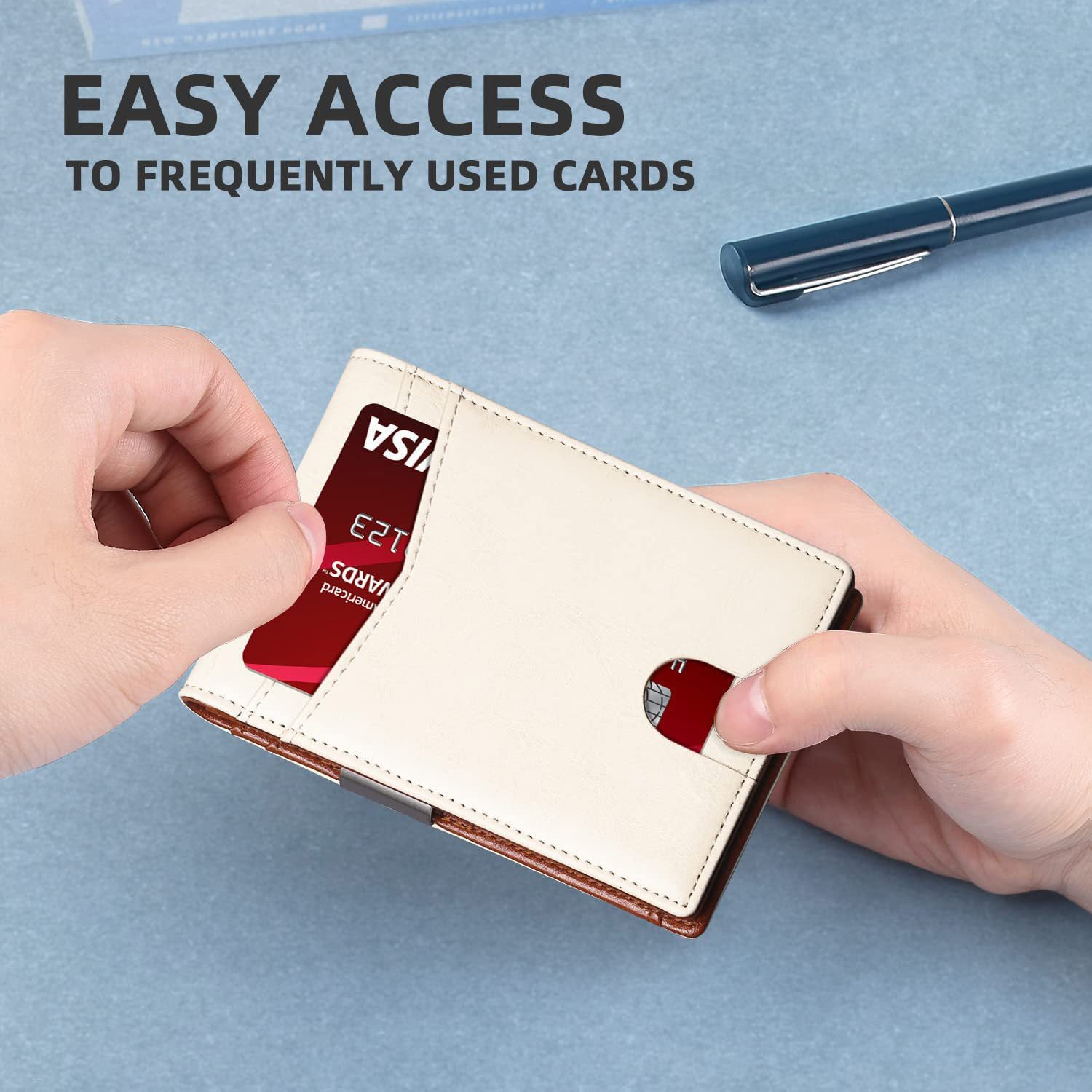 Minimalist, multifunctional, high-capacity, RFID-resistant, demagnetizing, ultra-thin, portable US dollar wallet/card holder/microfiber men's wallet/card holder