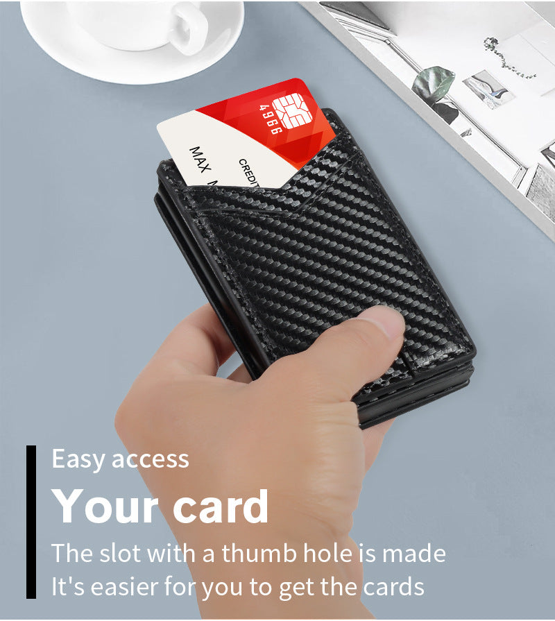 RFID card wallet, multi-functional multi-card slot wallet for men