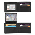 Men's wallet, RFID anti-theft, business style, multi-card slot, short tri-fold design.