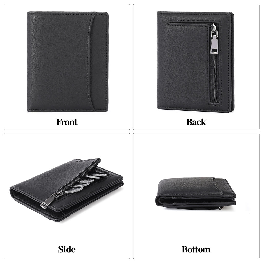 High-quality carbon fiber men's wallet, anti-theft wallet, PU leather coin purse