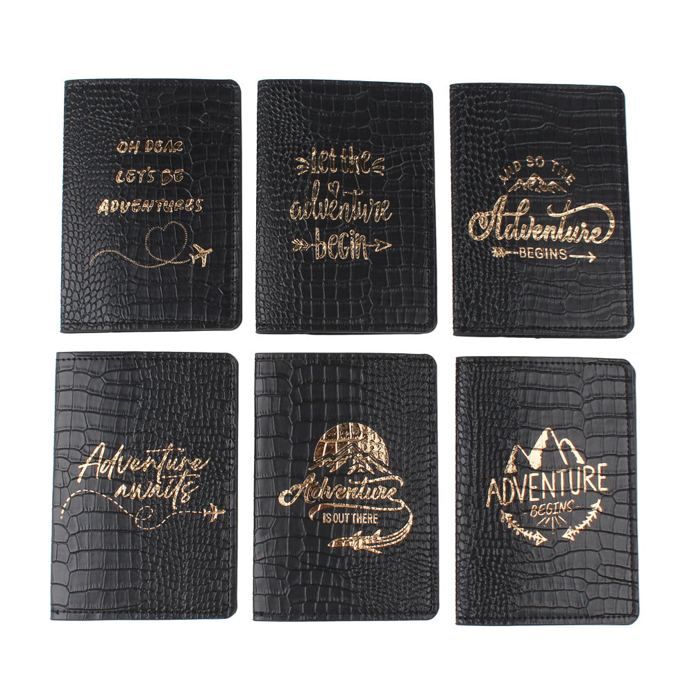Passport Wallet-09 PU-Custom Gold Foil Logo