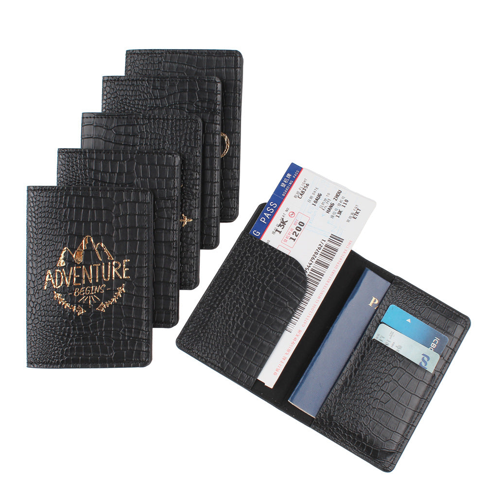 Passport Wallet-09 PU-Custom Gold Foil Logo