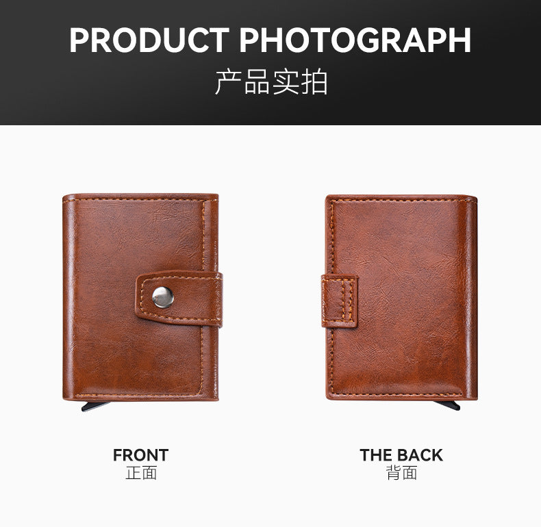 Men's Short Wallet with Multiple Card Slots and Large Capacity for Coins and Cards