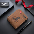 Men's Short Wallet, European and American Style, Multifunctional Wallet, Zipper Buckle, Card Holder, Wholesale, Credit Card
