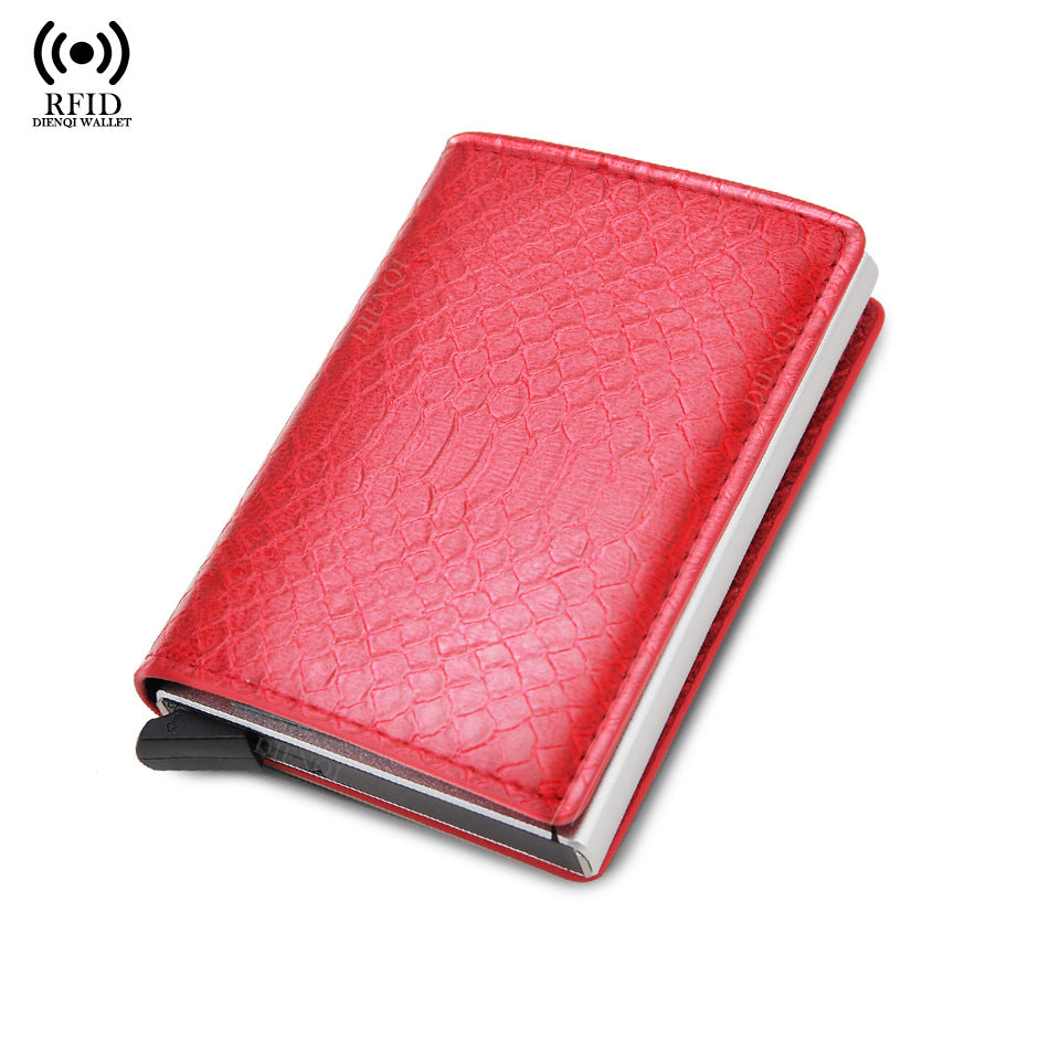 Men's wallet, snakeskin RFID multi-functional men's wallet, card holder all in one.