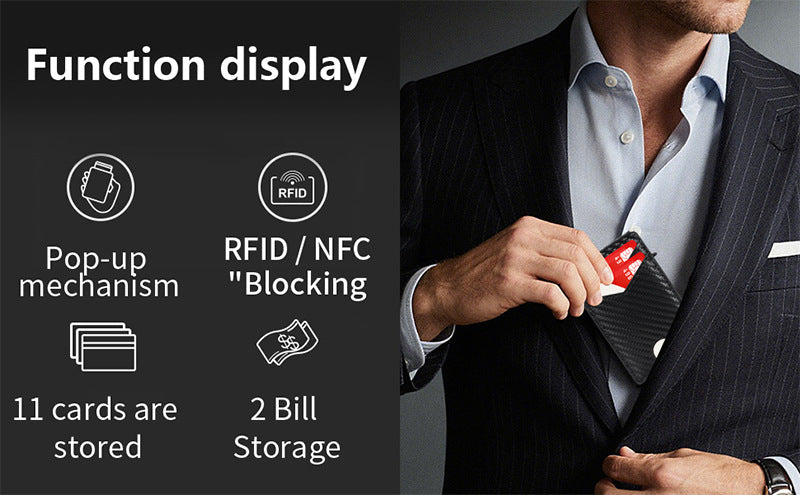 RFID card wallet, multi-functional multi-card slot wallet for men