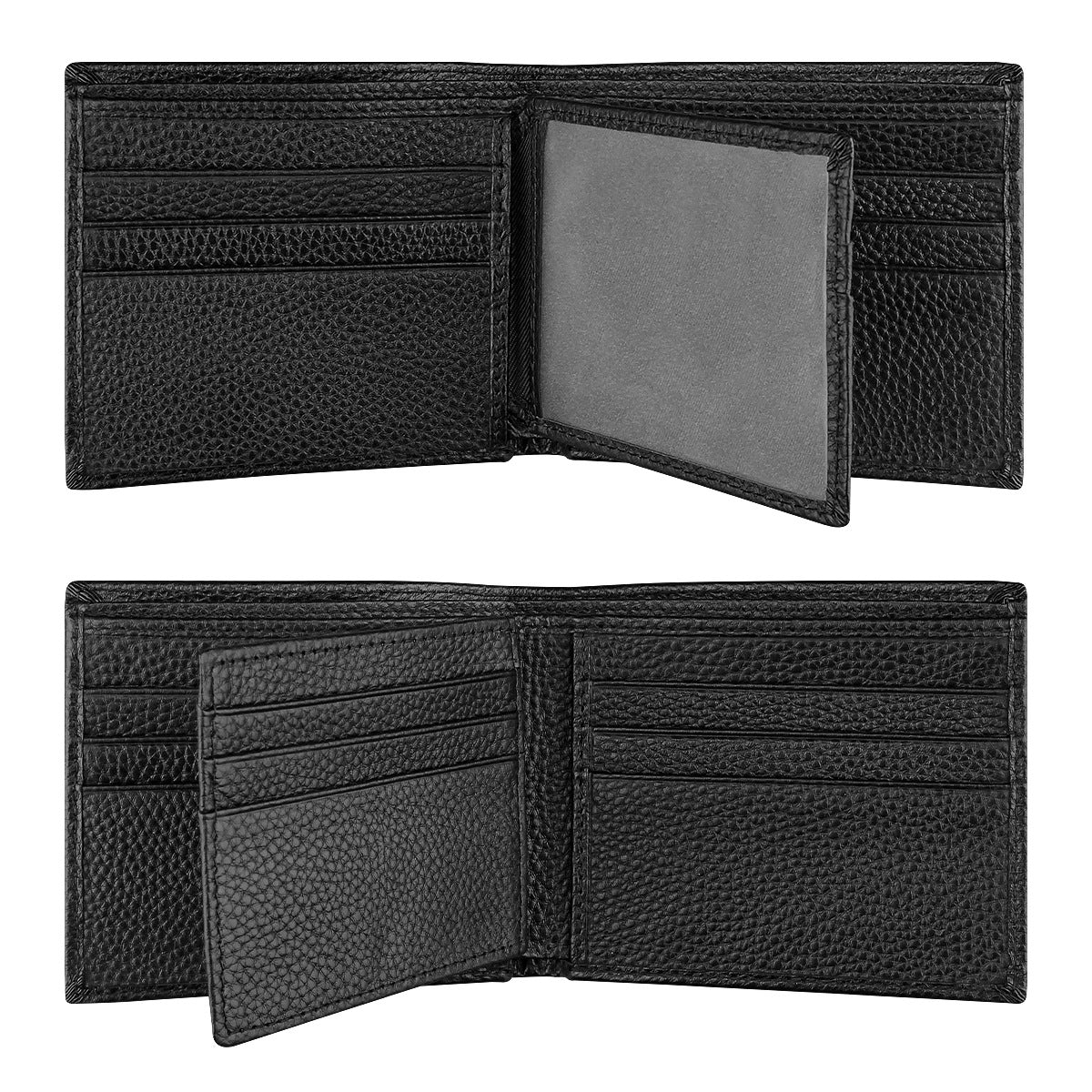 Genuine Leather Wallet for Men, Multi-Card Slot Top-Grain Cowhide, Stylish Short Genuine Leather Coin Purse Wallet